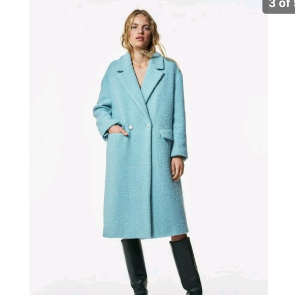 Zara Wool Coat -Limited edition Sky Blue 8357-477 . Bloggers Favorit - Picture 4 of 16